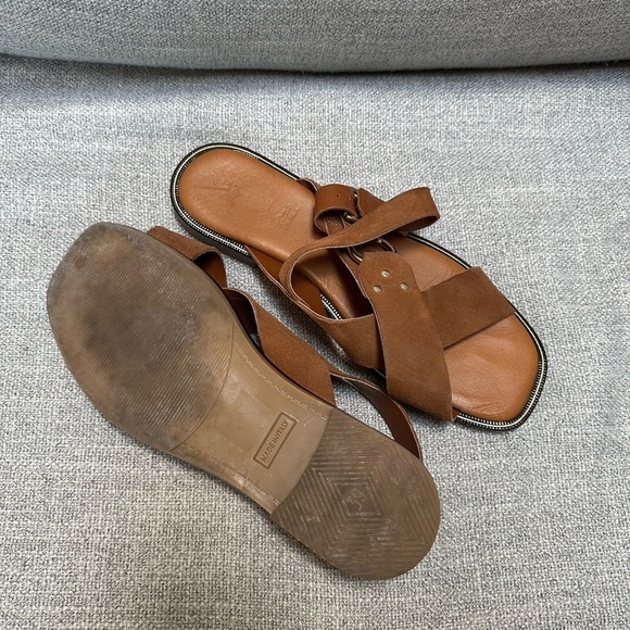 Made in Italy Brown Genuine Leather Sandals Size 39 - Picture 4 of 4